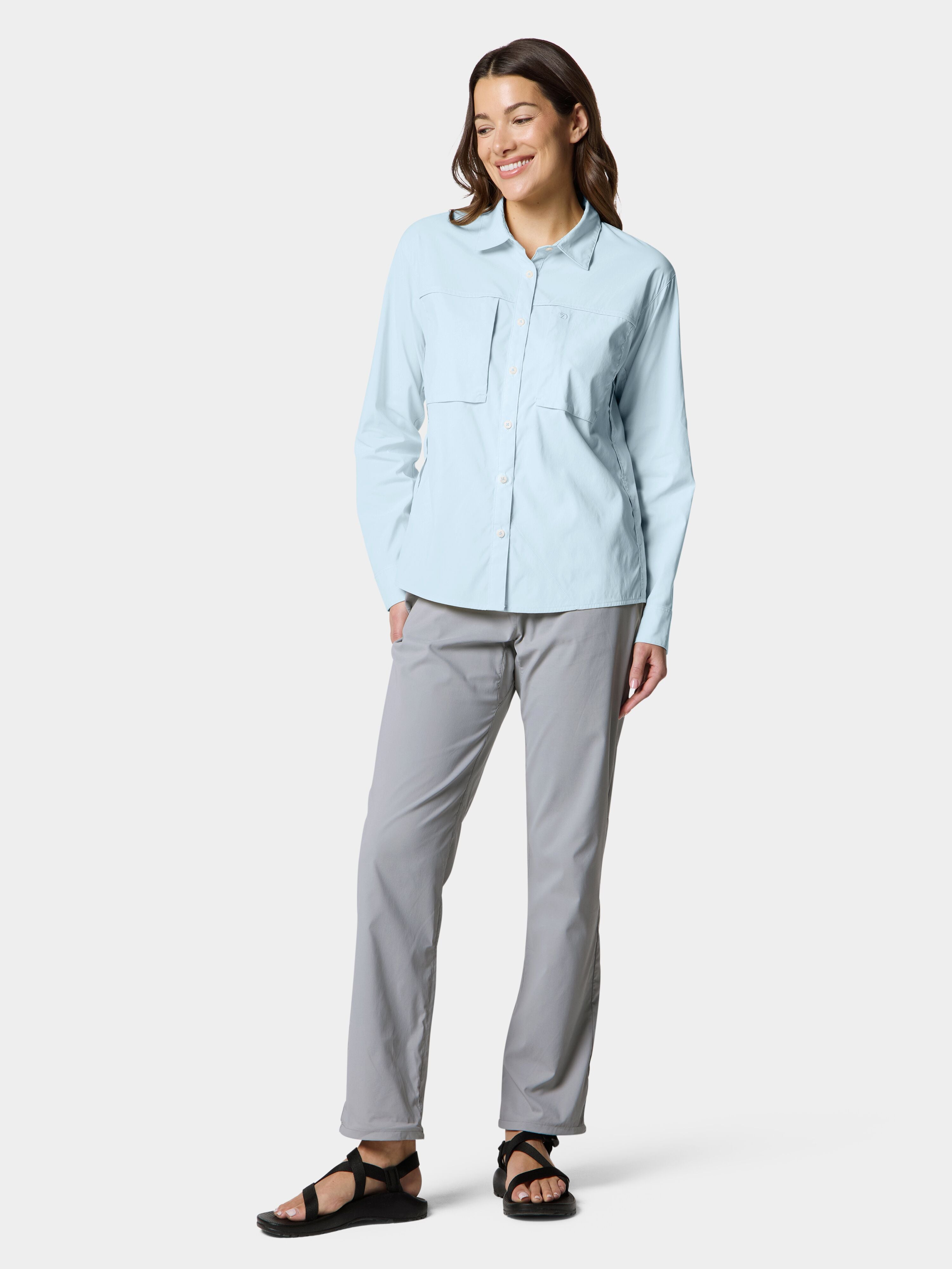 Women's Lightweight Fishing Shirt Long Sleeve - Ice Water
