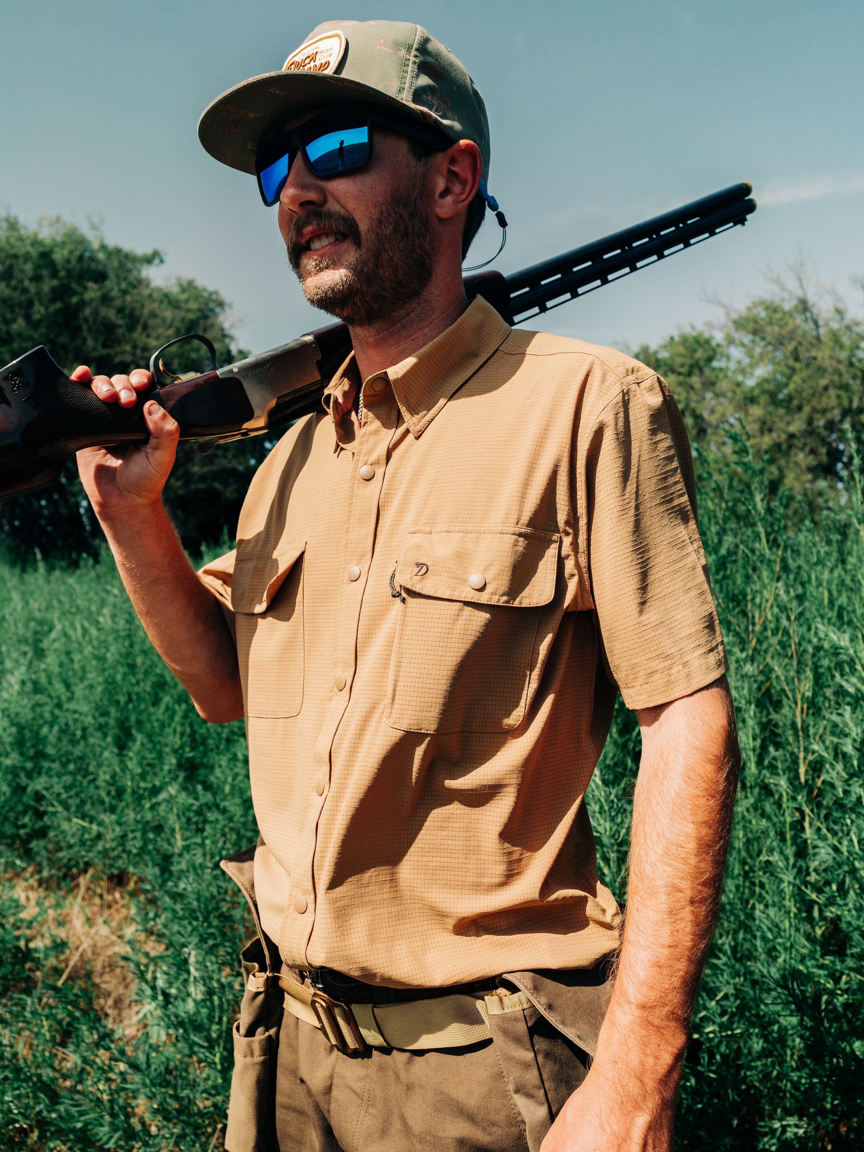 Men's Cast & Blast Perforated Shirt - Short Sleeve - Reed