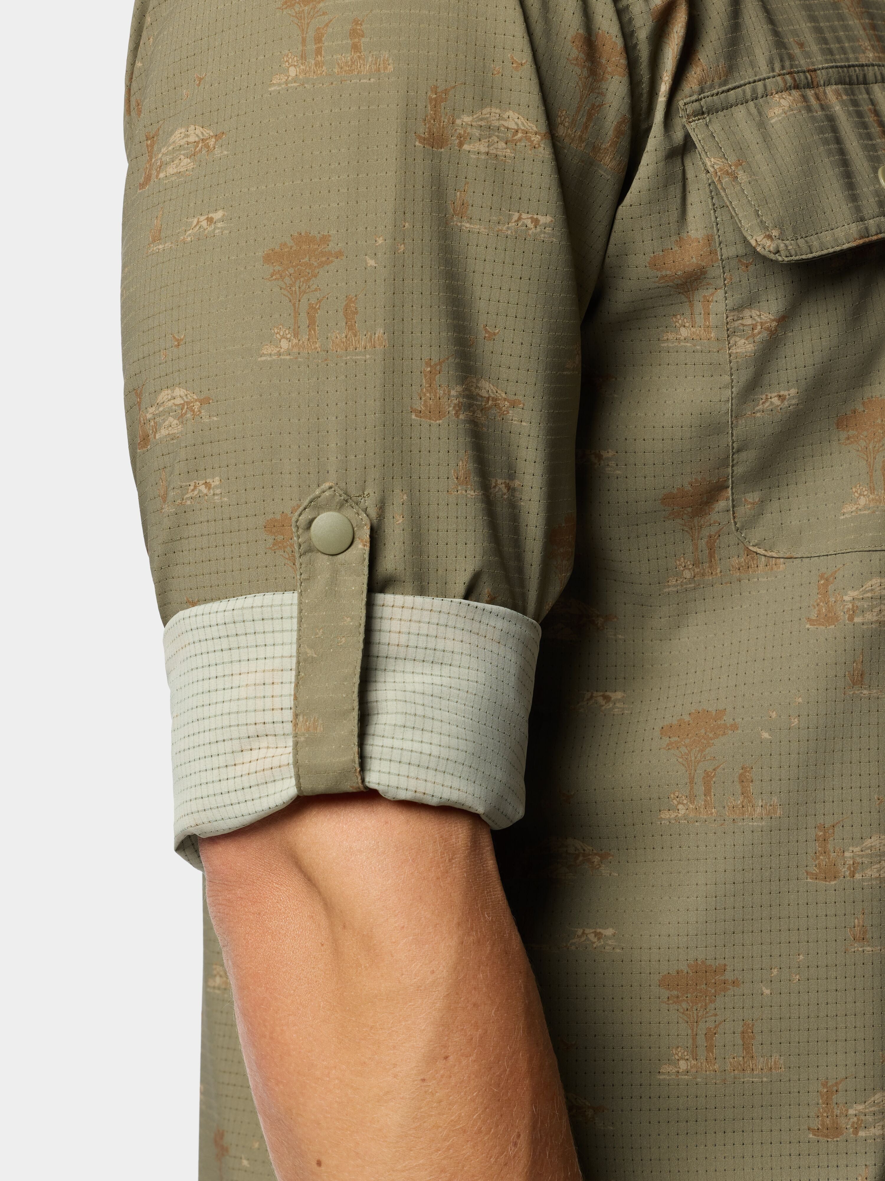 Men's Cast & Blast Perforated Shirt - Long Sleeve - Opening Day Sagebrush