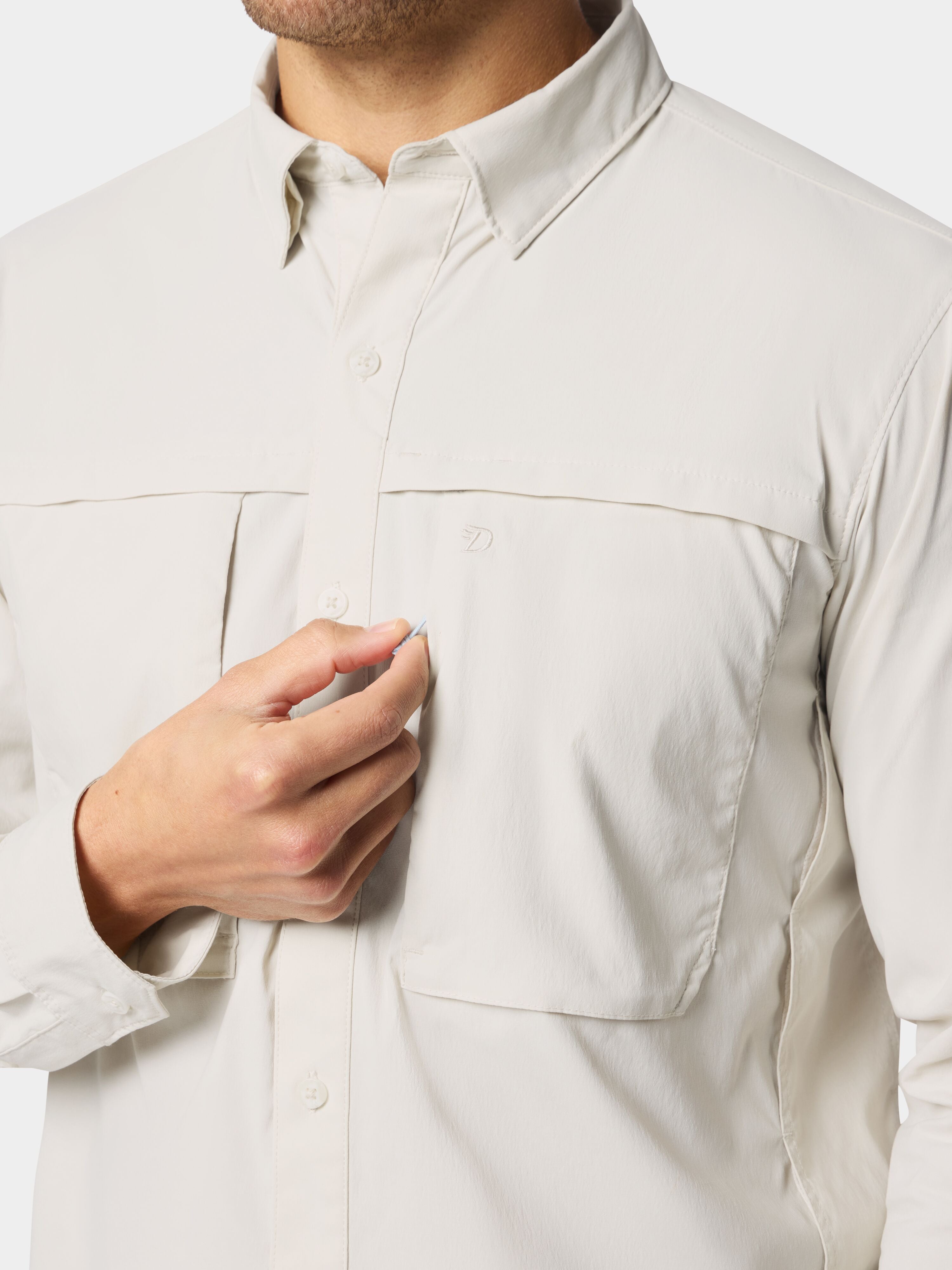 Men's Lightweight Fishing Shirt Long Sleeve - Birch