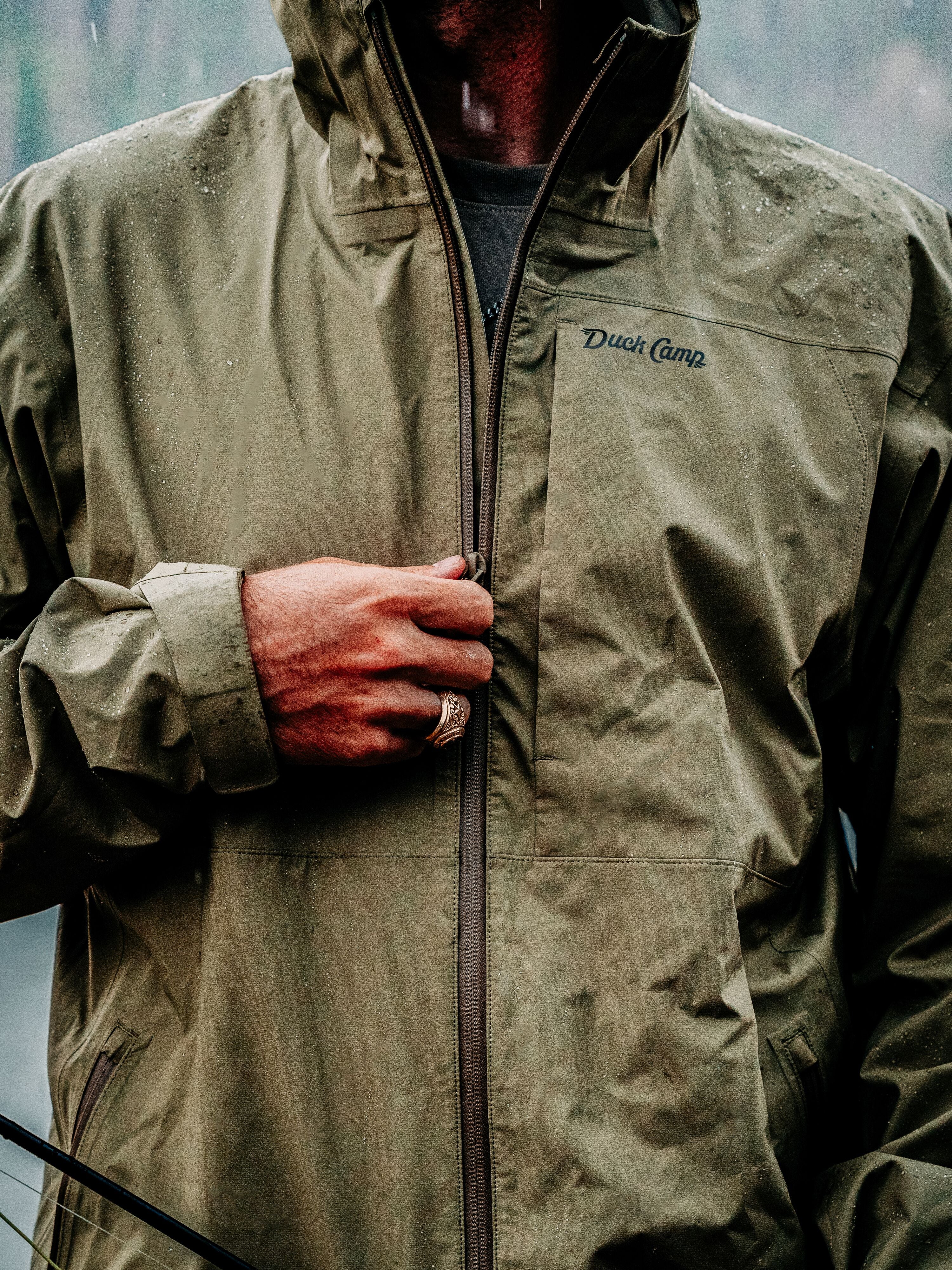 Men's 3L Packable Rain Shell - Sagebrush