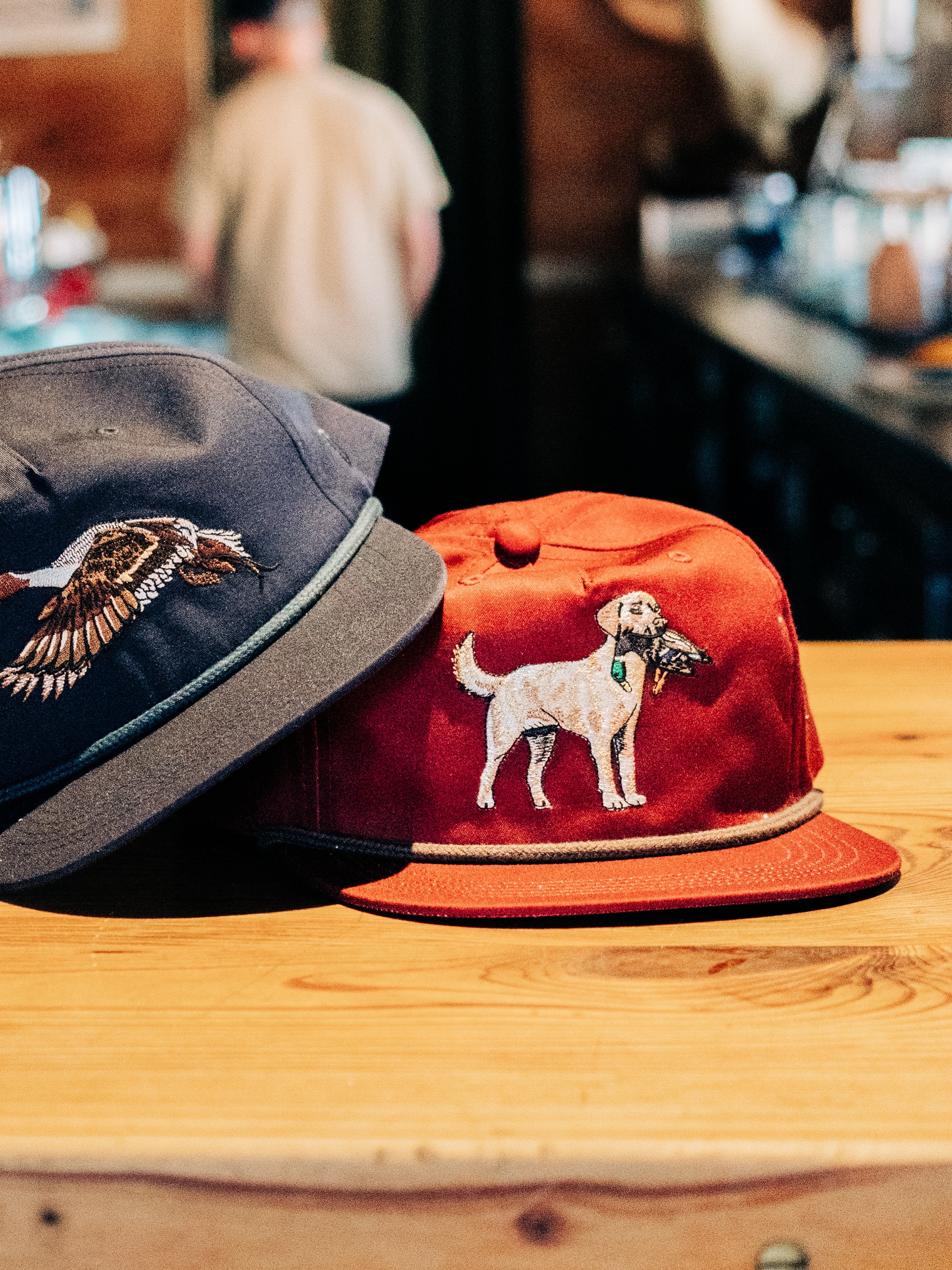 Yellow Lab Hat - Carmine