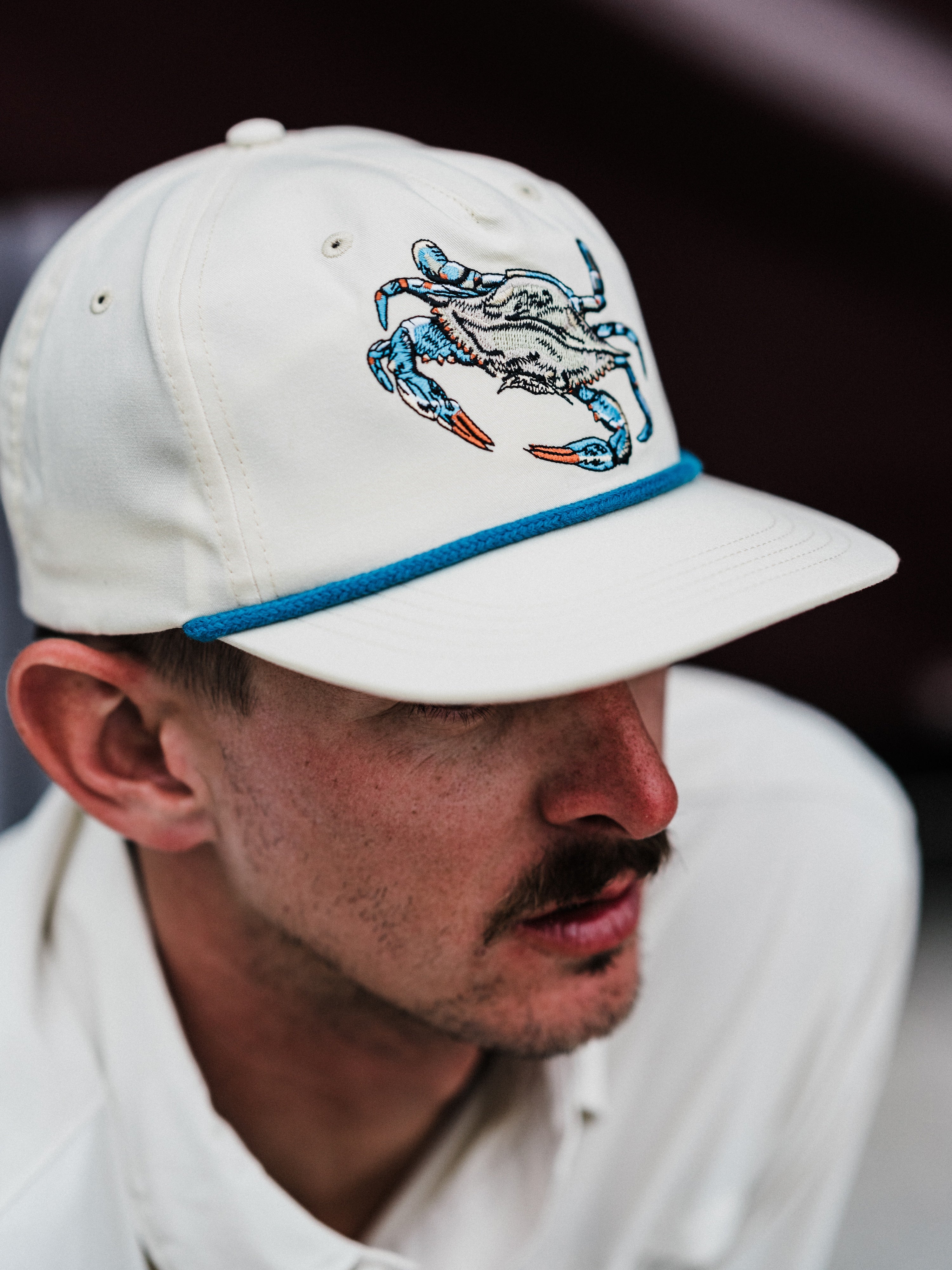 Grandpa Hat Blue Crab - Ivory