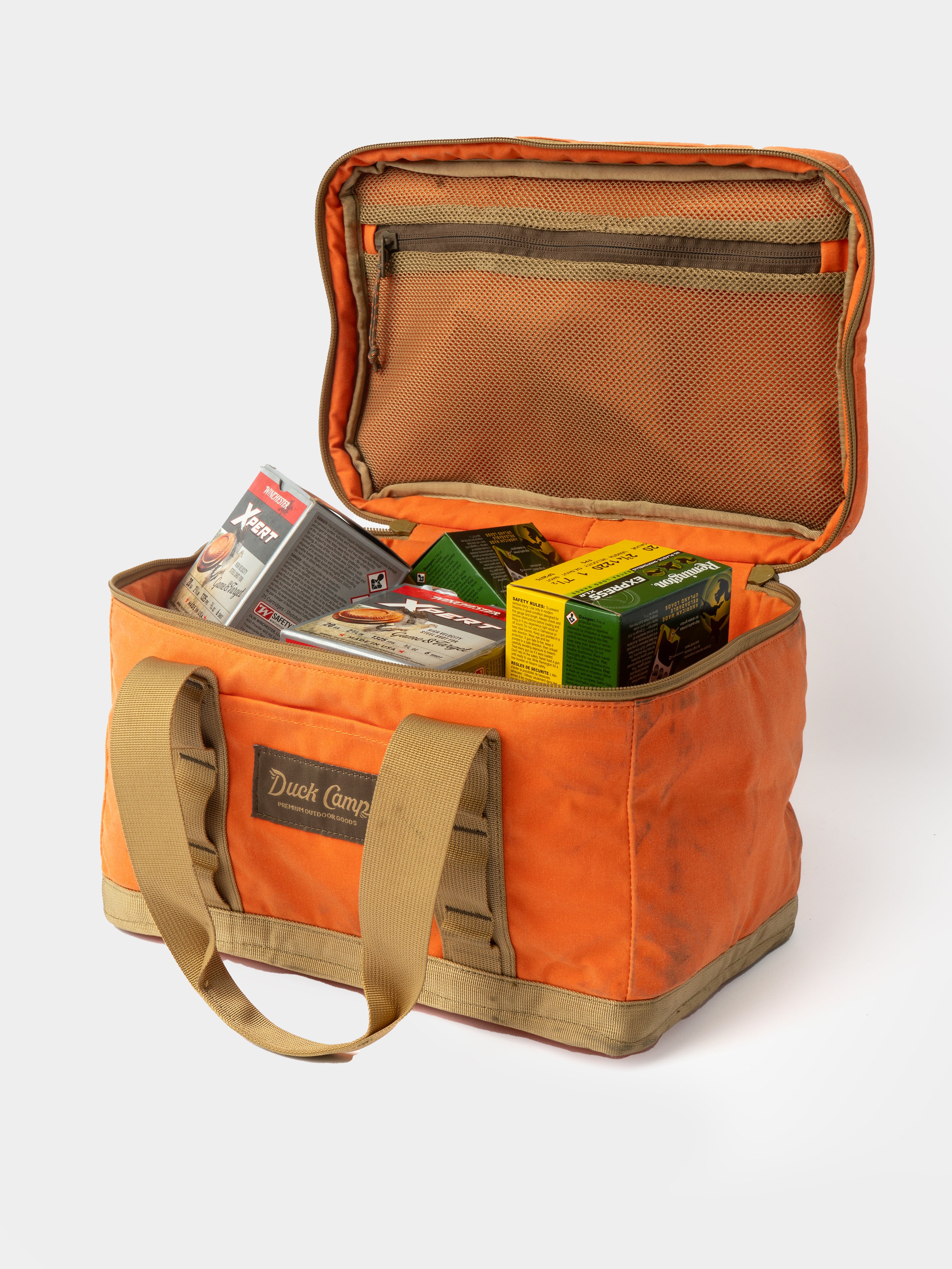 Canvas Ammo Tote Large - Blaze/Wheat