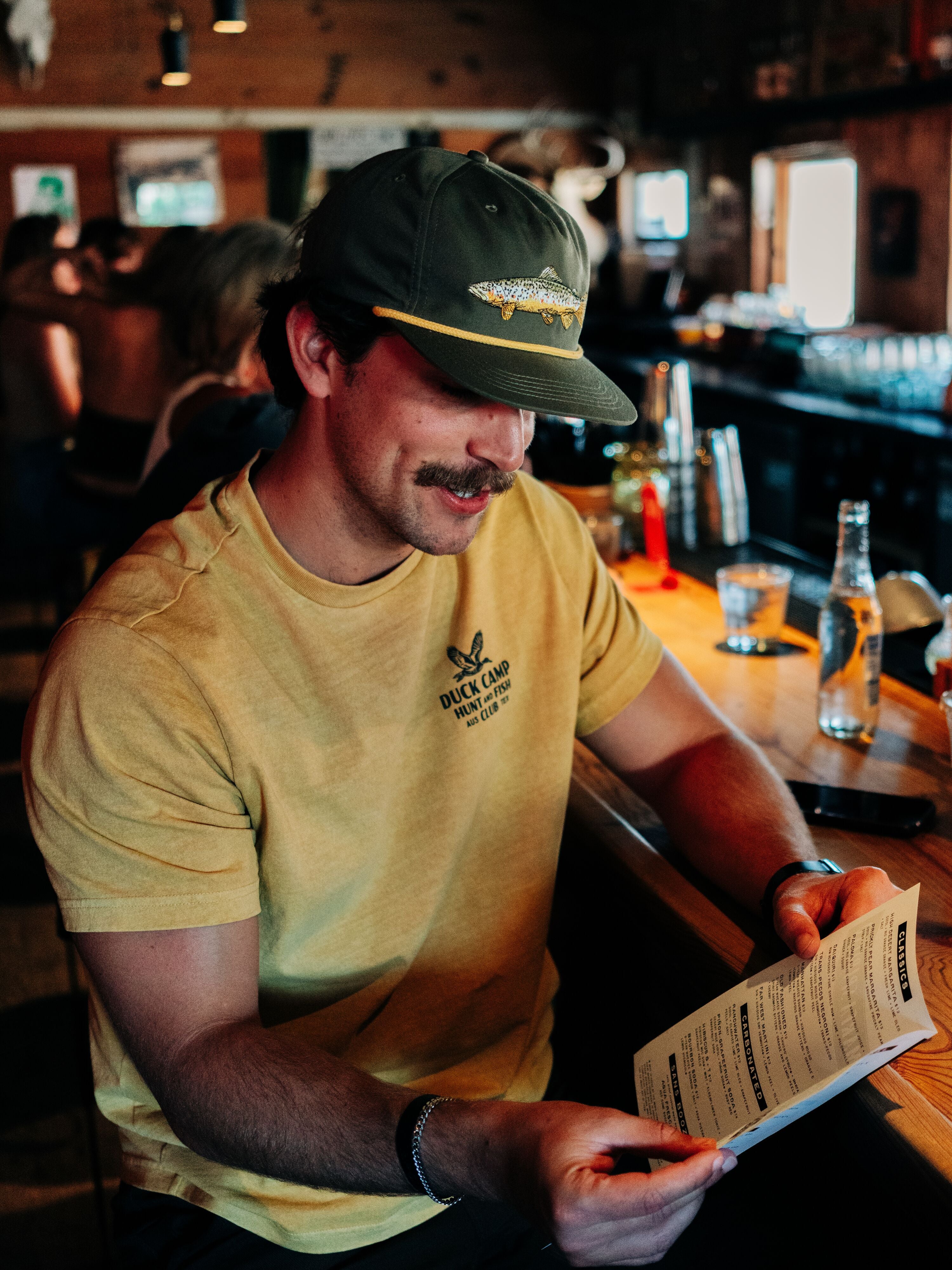 Brown Trout Hat - Military Green
