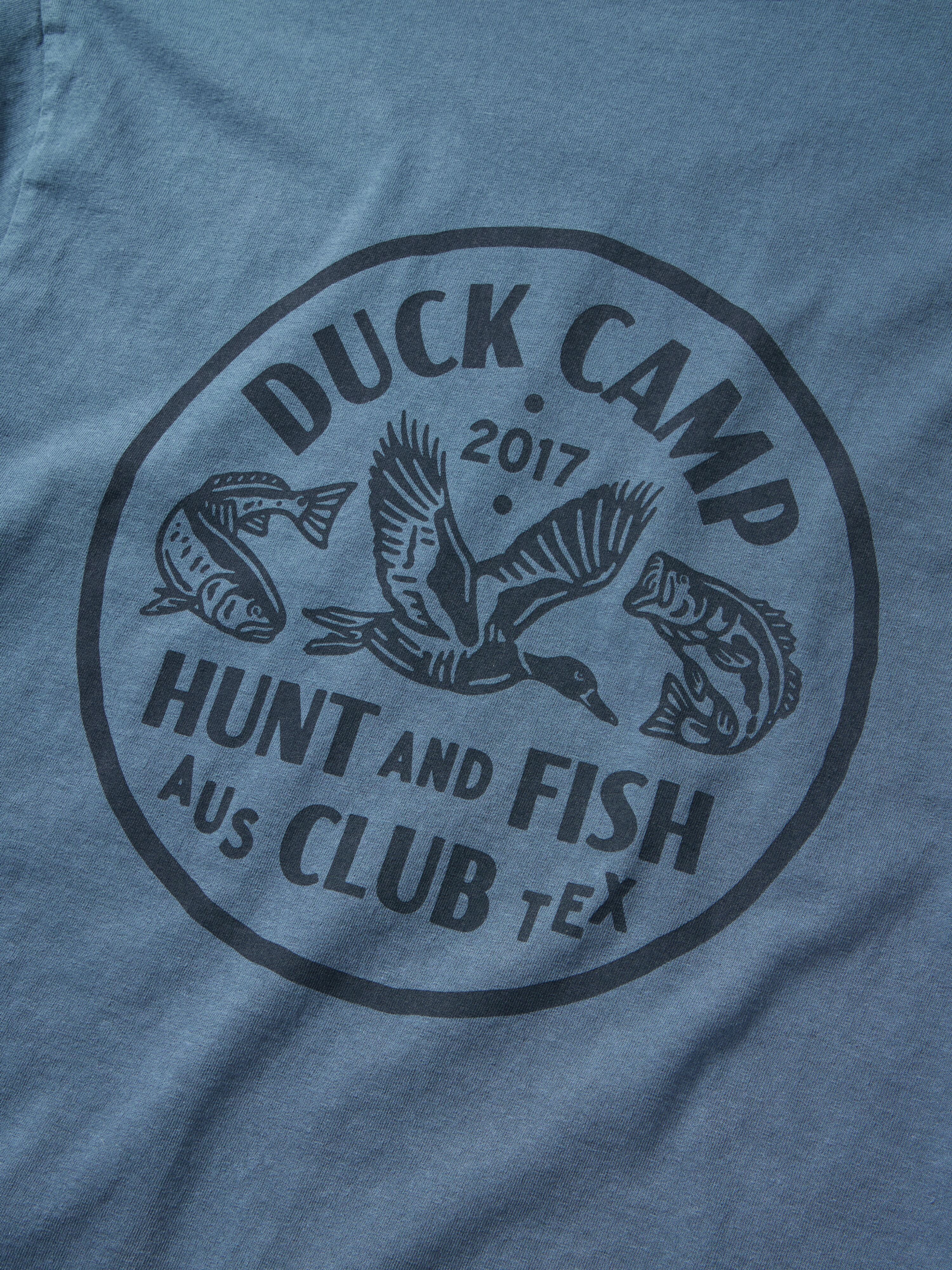 Hunt and Fish Club T-Shirt - Dark Denim