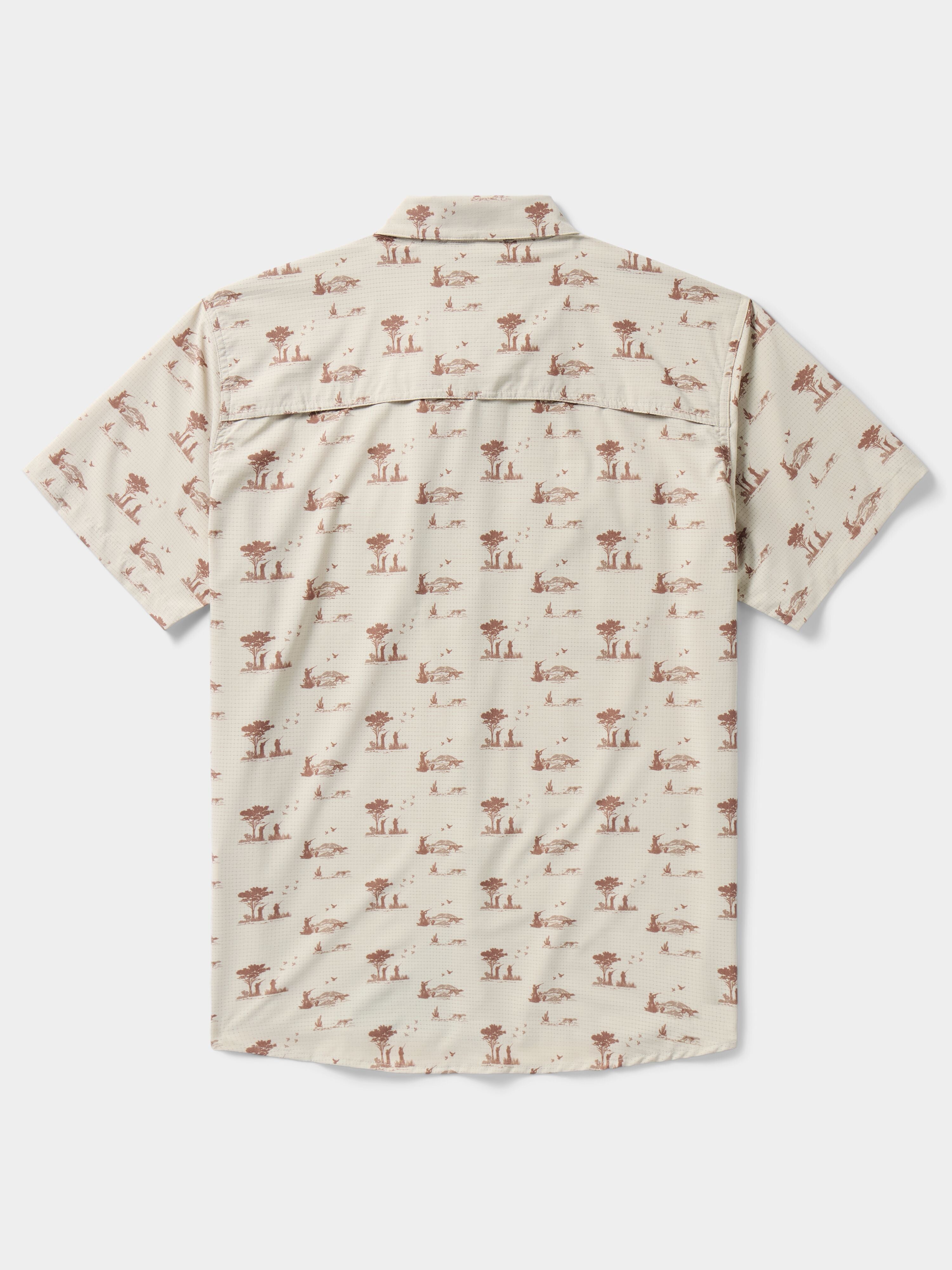 Men's Cast & Blast Perforated Shirt - Short Sleeve - Opening Day Sand Dollar