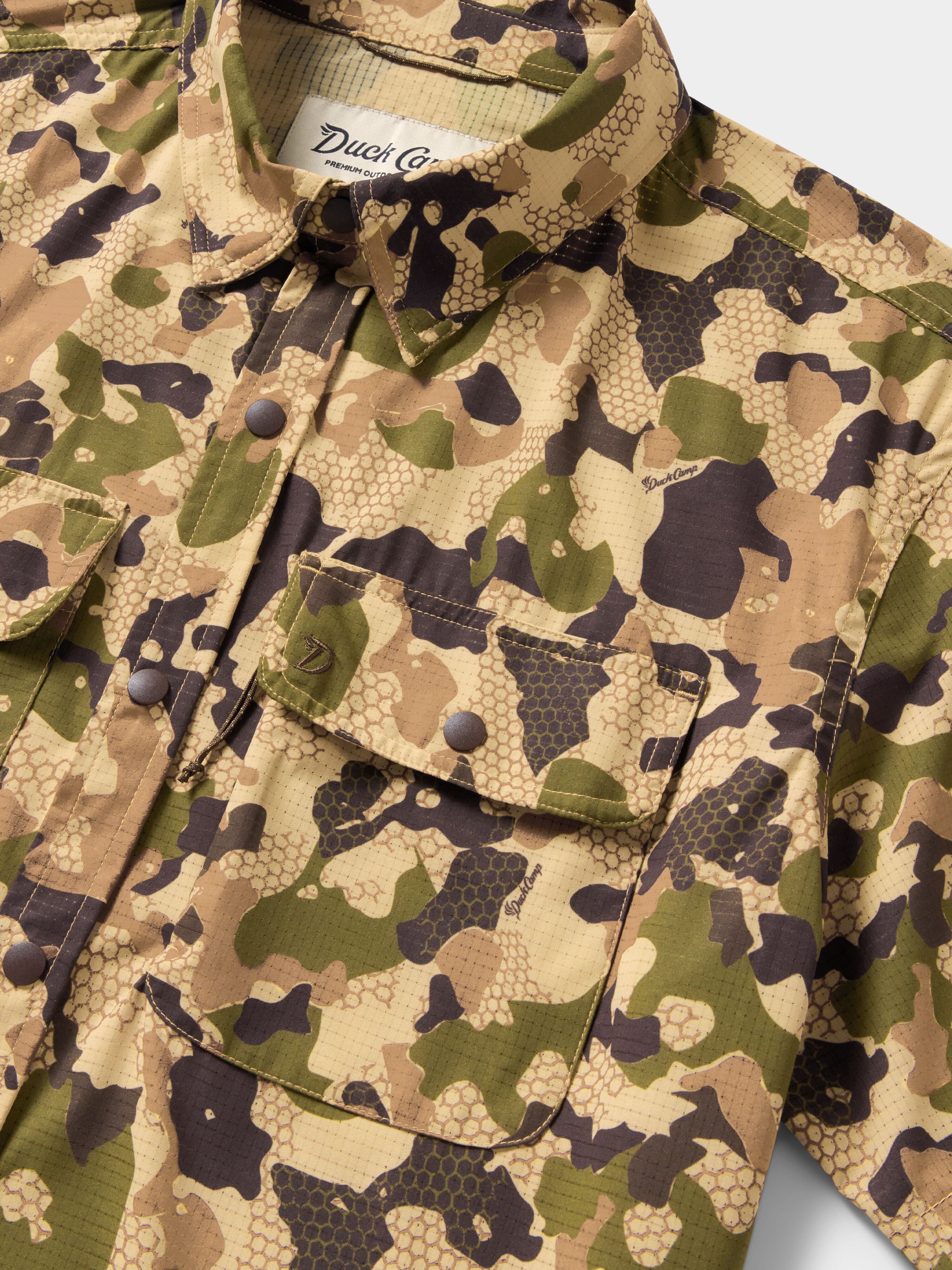 Men's Cast & Blast Perforated Shirt - Short Sleeve - Wetland