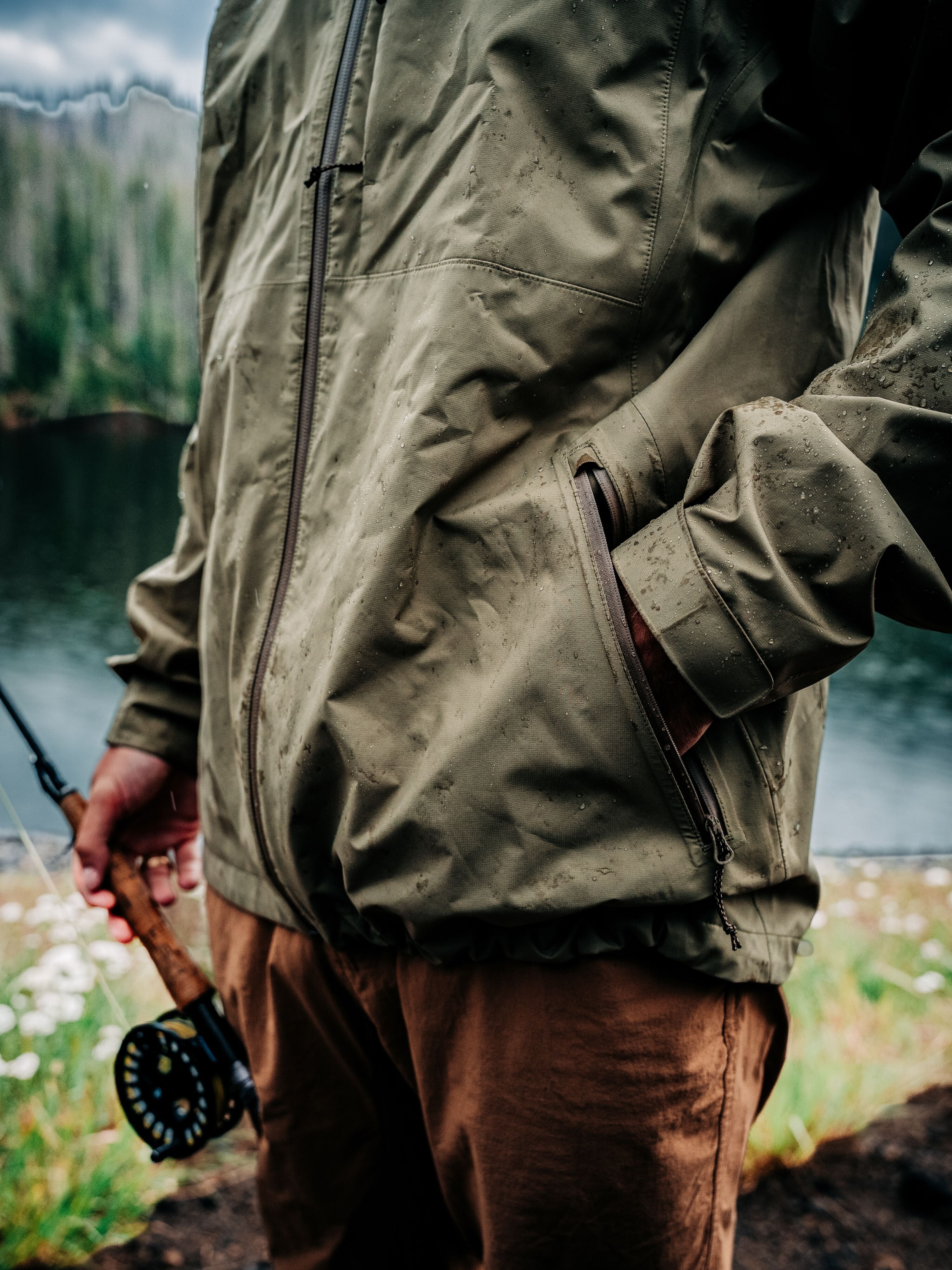Men's 3L Packable Rain Shell - Sagebrush