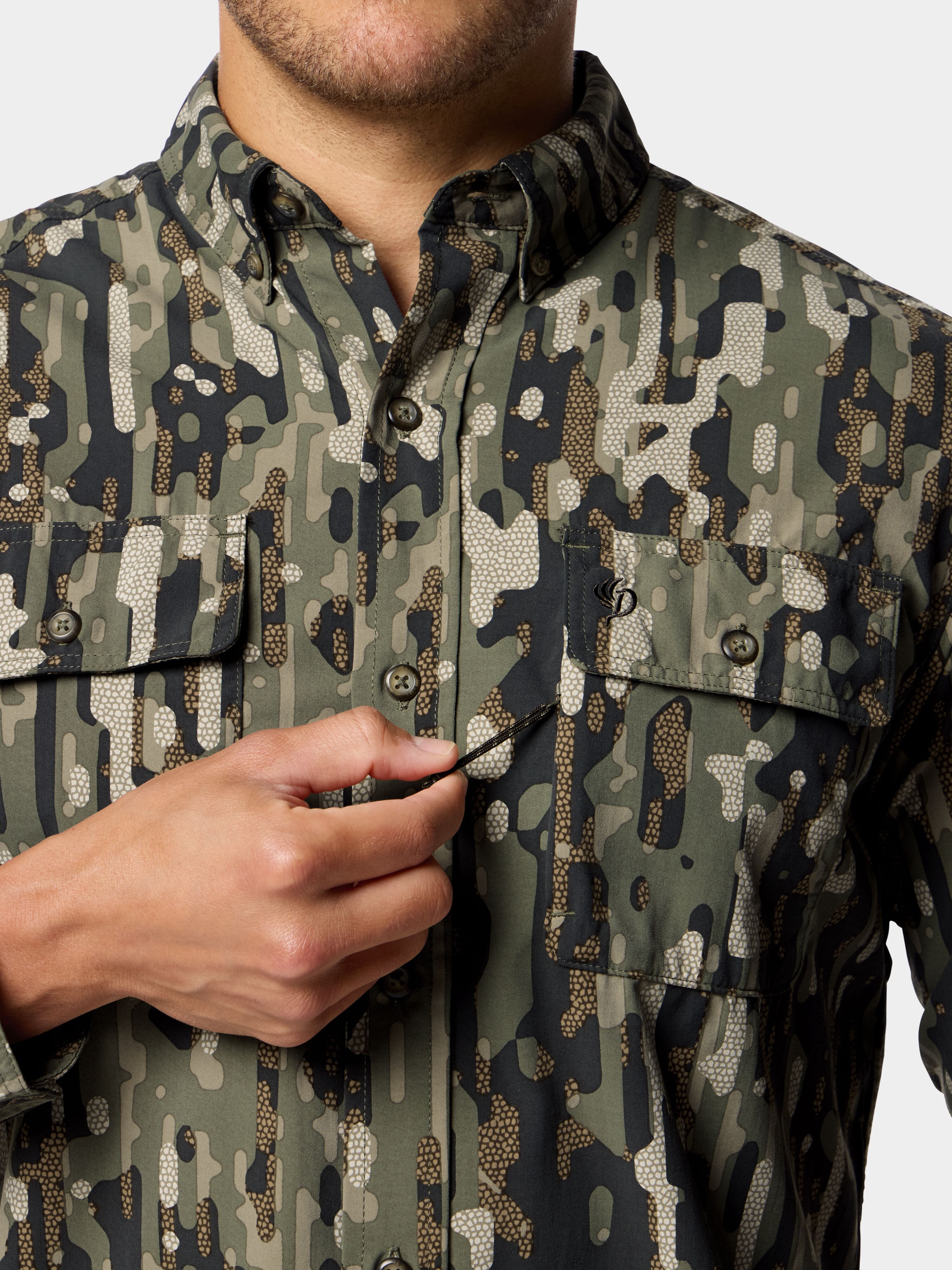 M's Lightweight Hunting Shirt Long Sleeve - Woodland