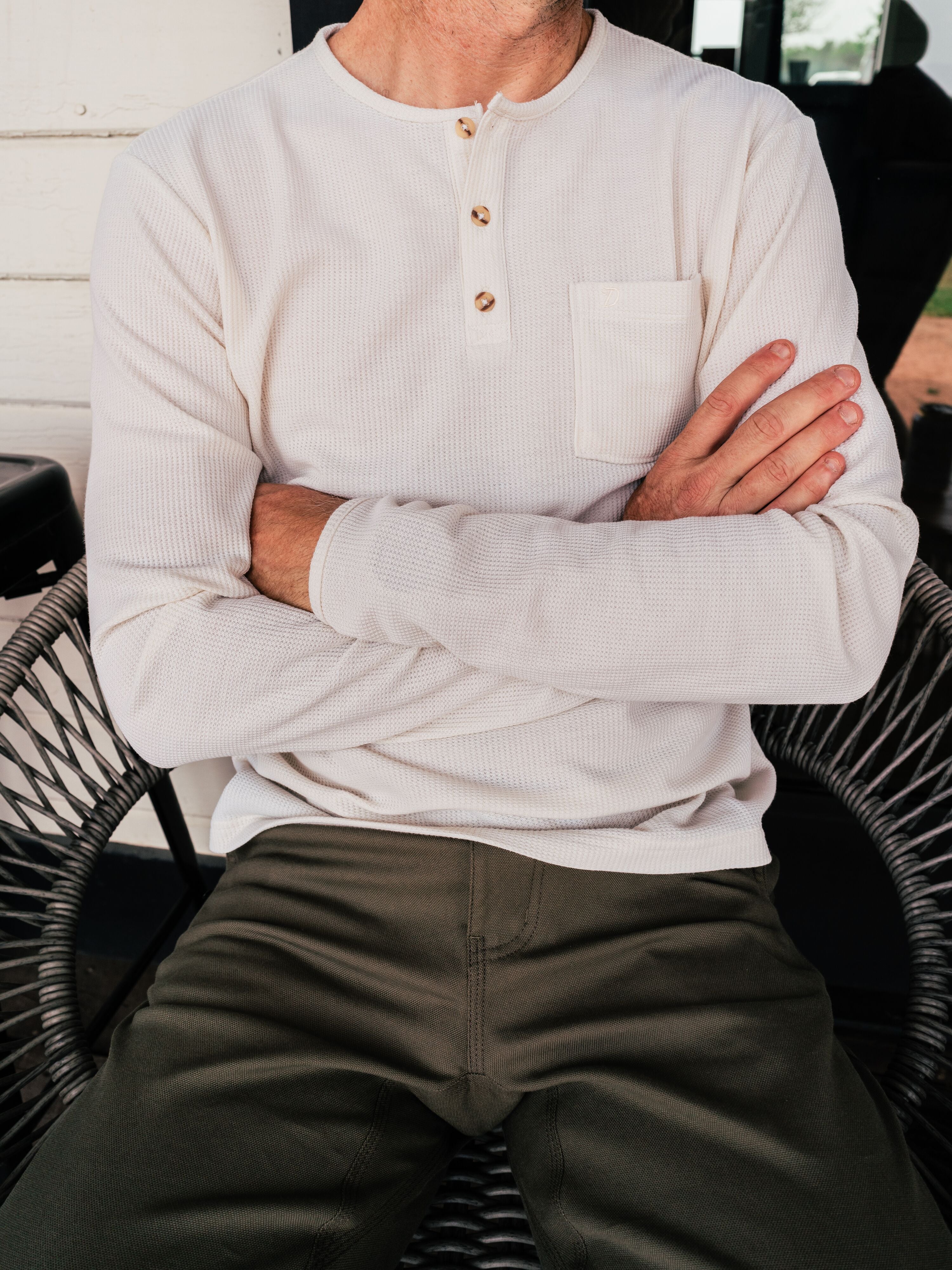 M's drirelease® Waffle Henley - Birch